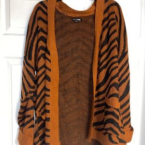 Fashion Nova Tiger Stripe Cardigan